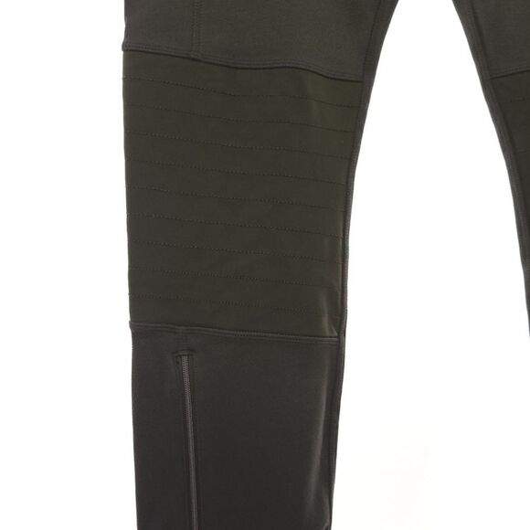 Athleta Womens Size 14 Solid Army Olive Green Trailsetter Ponte Moto Pants - Picture 10 of 14